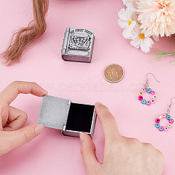 Alloy Engraved First Curl and First Tooth Keepsake Boxes&nbsp;CON-WH0123-18A