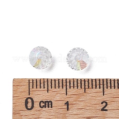 プレシオサ®クリスタルビーズ  チェコクリスタル  双円錐形(451 69 302 ロンデル)  00030 201 クリスタルグリッター  6mm  穴：1mm&nbsp;Y-PRC-BA6-00030-201