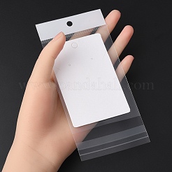 100Pcs Rectangle Paper One Pair Earring Display Cards with Hanging Hole&nbsp;CDIS-YW0001-02B