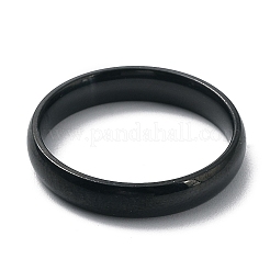 イオンプレーティング（IP）304ステンレススチールフラットプレーンバンドリング  ブラック  サイズ7  内径：17mm  4mm&nbsp;STAS-I160-C-17mm-B