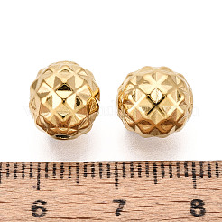 Textured 304 Stainless Steel Waffle Beads&nbsp;STAS-T072-03G