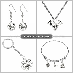 100Pcs 10 Styles Tibetan Style Alloy Vampire Pendants&nbsp;TIBEP-CJ0002-81