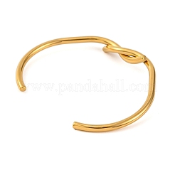 Ion Plating(IP) 304 Stainless Steel Cuff Bangles for Women&nbsp;BJEW-D048-08G