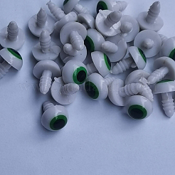 クラフト用品プラスチック人形の目パーツ  安全の目  カエルのぬいぐるみの目  半円  グリーン  12mm&nbsp;DOLL-PW0001-417A