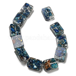 Dyed Natural Imperial Jasper with Resin Beads Strands&nbsp;G-G083-F07-01