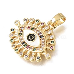 Brass Micro Pave Colorful Cubic Zirconia Pendants&nbsp;KK-C263-22H-G