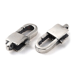 タイスターリングシルバーカニカン925個  アンティークシルバー  13x6.5x3mm  穴：1mm&nbsp;STER-D003-24AS