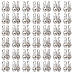 鉄のボールチープ  カロット終了  クラムシェルノットカバー  プラチナ  8x4mm  穴：2mm  内径：4.5mm&nbsp;IFIN-FS0001-28C-P