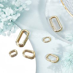 6個 3スタイル真鍮スプリングゲートリング  オーバルリング  18KGP本金メッキ  13~29x10~15x2~3.5mm  内径：9x5.5~23mm  2個/スタイル&nbsp;DIY-SC0019-62