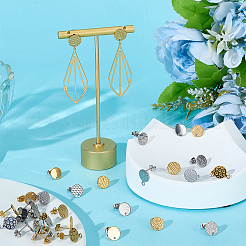 32Pcs 16 Style Ion Plating(IP) 304/201 Stainless Steel Stud Earring Findings&nbsp;STAS-ME0001-38