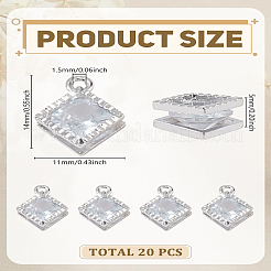 20Pcs Alloy Pendants&nbsp;ZIRC-LP0001-13