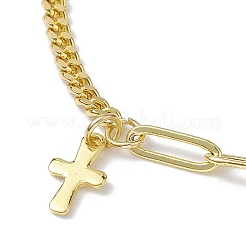 304 Stainless Steel Cross Charm Bracelet&nbsp;BJEW-JB10029