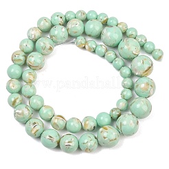 Synthetic Turquoise and Sea Shell Assembled Graduated Beads Strands&nbsp;GG-CBA2AE1-A07-C