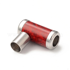 変色しない303ステンレススチール製マグネット留め具  コラム  ステンレス鋼色  ファイヤーブリック  21x10x10mm  内径：6mmと7mm  小柱：9x7mm  内径：6mm&nbsp;STAS-A074-01A