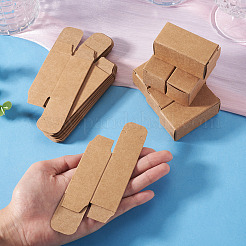 折り畳み式のクラフト紙製口紅箱  長方形  淡い茶色  完成品：2.75x2.65x5.7cm&nbsp;CON-TAC0128-001C