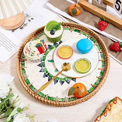 Rattan & Resin Serving Trays&nbsp;AJEW-WH20001-76E