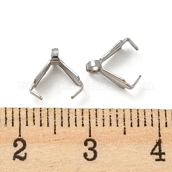 変色しない 316 サージカルステンレススチールペンダントピンチベイル  アイスピックピンチベイル  ステンレス鋼色  8x3mm  穴：1.5mm  ピン：1mm&nbsp;LS-STAS-Q310-04P
