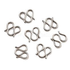 変色しない304ステンレススチールのS字フック留め具  ステンレス鋼色  9.5x10.5x1.5mm  穴：3x4mm&nbsp;STAS-G310-13P