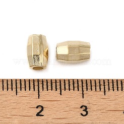 CCBプラスチックビーズ  多面カット  コラム  ゴールドカラー  6x4x3.5mm  穴：1.8mm&nbsp;CCB-H001-05G