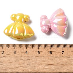 UVメッキアクリルビーズ  ABカラー  ドレス  ミックスカラー  26x23.5x11mm  穴：2.5mm&nbsp;X-MACR-A010-05