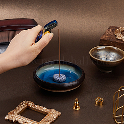 4Pcs 4 Styles Alloy & Porcelain Incense Holder&nbsp;AJEW-DC0003-71