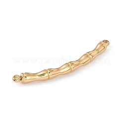 イオンプレーティング（IP）304ステンレススチールコネクタチャーム  竹の棒リンク  ゴールドカラー  37.5x3.5mm  穴：1.6mm&nbsp;STAS-E173-03C-G