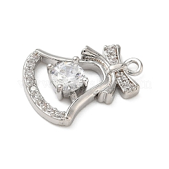 Brass Micro Pave Cubic Zirconia Pendants&nbsp;LS-KK-H521-02C-P