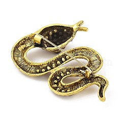 Snake Alloy Rhinestone Brooches for Backpack Clothes&nbsp;LS-JEWB-Z040-01C-AG