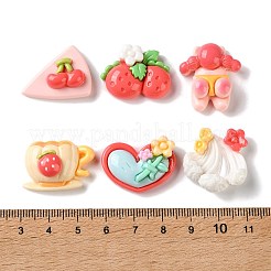 オペーク樹脂カボション  混合図形  ミックスカラー  15.5~24x21.5~30x8~10.5mm&nbsp;RESI-T063-01