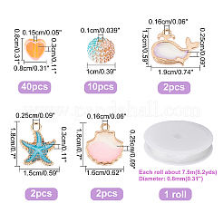 DIY Ocean Theme Bracelet Making Kits for Kid&nbsp;DIY-NB0007-14