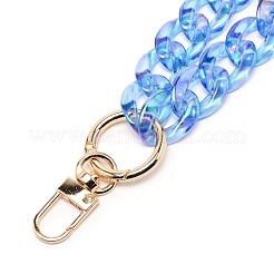 Transparent Resin Curb Chain Bag Strap&nbsp;FIND-WH0092-31A