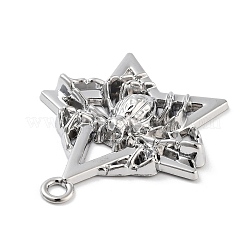 合金のチベット風チャーム  スター  45x39.5x6mm  穴：3mm&nbsp;FIND-U006-13AS-02