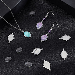 DIY Blank Oval Pendant Making Kit&nbsp;DIY-UN0005-07