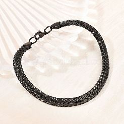 304 Stainless Steel Wheat Chain Bracelets for Women Men&nbsp;BJEW-H643-03EB