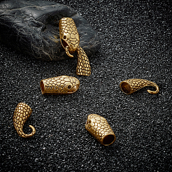 Tibetan Style Alloy Hook and Snake Head Clasps&nbsp;TIBE-TA0001-06AG