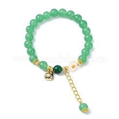 Natural Malaysia Jade Beads Stretch Bracelets for Women&nbsp;BJEW-JB11360-03