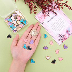 70Pcs 5 Colors Light Gold Plated Alloy Enamel Pendants&nbsp;ENAM-CJ0001-94