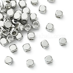 シェグレイスの真鍮ビーズ  カドミウムフリー＆ニッケルフリー＆鉛フリー  キューブ  プラチナメッキ  5x5x5mm  穴：3mm&nbsp;XGRPCN993-228P