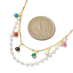 Brass Bar Necklsces&nbsp;NJEW-JN04836