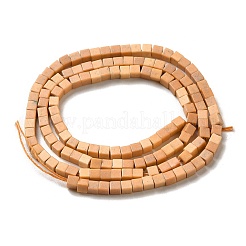 天然石瑪瑙ビーズ連売り  キューブ  染め＆加熱  オレンジ  2~2.5x2.5~3.5x2.5~3mm  穴：0.4mm  約157~165個/連  14.96~15.75''（38~40センチメートル）&nbsp;G-B064-A16