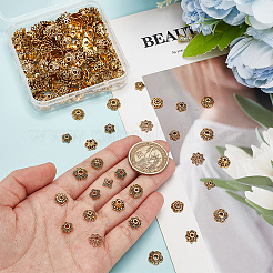 240Pcs 12 Styles Tibetan Style Zinc Alloy Bead Caps&nbsp;FIND-GO0002-09