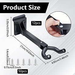 12Pcs Wall-mounted Iron Guitar Hangers&nbsp;ODIS-WA0001-07
