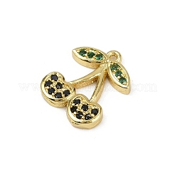 Brass Micro Pave Cubic Zirconia Pendants&nbsp;KK-M322-48G-06