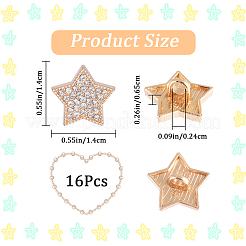 16Pcs 1-Hole Alloy Rhinestone Shank Buttons&nbsp;BUTT-GF0001-26KCG