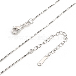 0.8mm Brass Box Chain Necklaces for Men Women&nbsp;NJEW-G160-19P