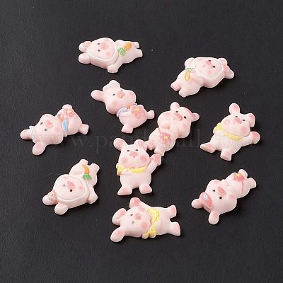 Spray Painted Resin Cabochons&nbsp;RESI-G031-13-1