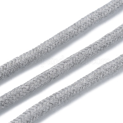 ポリコットンソフト巾着ロープ交換  巾着コード  コート用  パンツ  ショートパンツ  ライトグレー  6mm&nbsp;OCOR-WH0078-15A-1