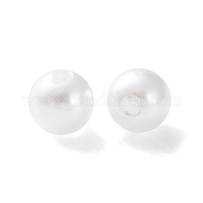 プラスチックパール調ビーズ  ラウンド  ミックスカラー  8x7.5mm  穴：1.2mm&nbsp;FIND-M059-01C-M-1