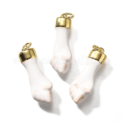 Brass Enamel Pendants&nbsp;KK-Q043-29B-02-1