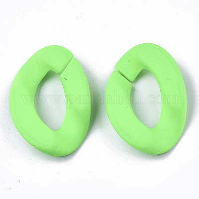 Opaque Spray Painted Acrylic Linking Rings&nbsp;OACR-R249-03-1